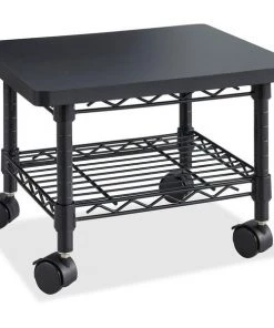 Safco Under Desk Printer/Fax Stand, 4 Casters, 19"x16"x13-1/2", Black