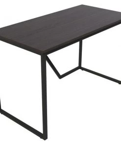 Lorell Desk, SOHO, 200 Cap, 48"x24"x30", Mocha Laminate, BK Frame