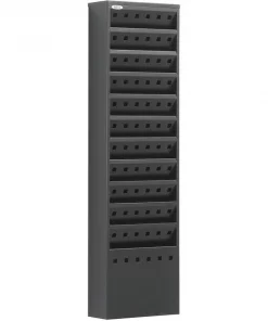 Safco Magazine Rack, 11 Pockets, Steel, 10"x4"x36-1/4", Black