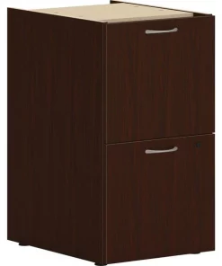 Hon Pedestal, Support f/Worksurface, F/F, 15"x20"x28", Mahogany