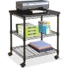 Safco Deskside Wire Machine Stand, 24"x20"x27", Black