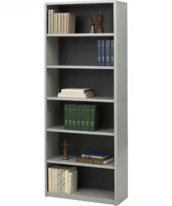 Safco BOOKCASE, 6-SHELF, GY