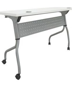 Lorell Table, Training, 48""Silver/Wh