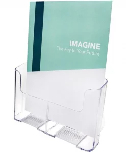 Deflecto Literature Rack, Magazine Size, 9-1/4"x3-3/4"x10-3/4", CL