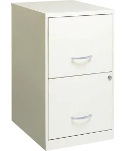Lorell File Cabinet, F/F, 2-Drawer, Steel, 14-1/4"x18"x24-1/2", WE