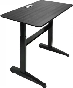 Iceberg Sit-Stand Desk, Mobile, Adj, 47"x27"x29"-46", Black