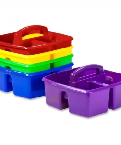 Storex Classroom Caddies, Dishwasher-safe, 13"x11"x6-1/2", 5/ST, AST 5PK