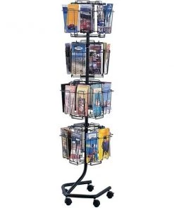 Safco Brochure Display Rack, 4-1/2"x1"D Pockets, 15"x15"x60", CCL