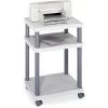 Safco Desk Side Printer Stand, 2-Shelves, 20"x17-1/2"x29-1/4", Gray
