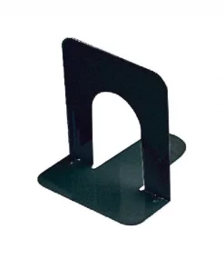 School Smart Steel Non-Skid Bookend Set, 5-3/4 x 6 Inches, Standard, Black, Set of 2 PK