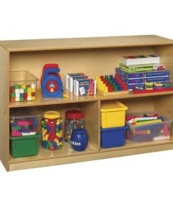 Childcraft Mobile Storage Unit, 3 Compartments, 47-3/4 x 14-1/4 x 30 Inches