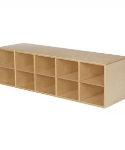 Childcraft Stacker Compartment Storage, 10 Tray Capacity, 47-3/4 x 14-1/4 x 13-3/4 Inches