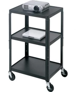 Bretford Av Notebook & Proj Cart, Adj Top Shelf