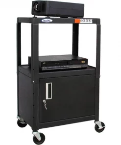 Hamiltonbuhl Steel Cart, Adjustable 26In To 42In w/ Locking Security