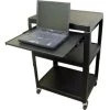 Hamiltonbuhl Steel Cart, Adjustable 26In To 42In w/ Pull Out Laptop