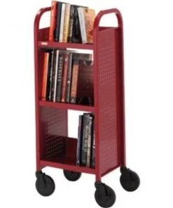 Bretford Voyager Thin Book/Utility Truck Cart 17Inw. Three Shelves Single