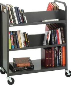Bretford Book/Util Truck 3-Shlf Double Side 5 Inch Caster