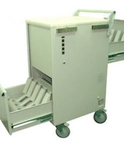 Noble Security Dell High Security Laptop Cart, 18 Compartments, Power-Charging And