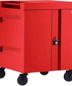 Bretford Cube Charge Cart 36 Ac, Red