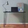Hastings Home Hairpin Leg Computer Desk, Black