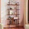 Hastings Home 5-Tier Freestanding Bookcase, Brown