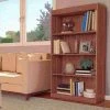 Hastings Home 4-Tier Open Front Bookshelf, Brown