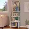 Hastings Home Freestanding Ladder Bookcase, White