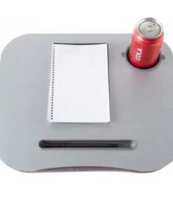 Hastings Home Laptop Buddy Portable Lap Desk, Cushioned Bottom, Foam Beads, Pen Tray and Cup Holder for Computers