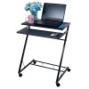 Hastings Home Mobile Standing Computer Desk, Black