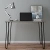 Hastings Home Desk with Hairpin Legs, Modern Industrial Style Decor, Woodgrain-Look, Steel Accent Furniture for Home