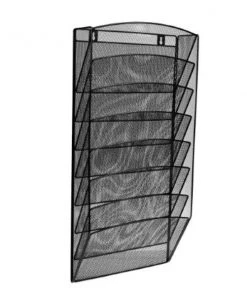 Adiroffice Steel Mesh 8-Pocket Wall-Mounted Magazine Rack