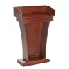 Adiroffice Wood Stand-Up Podium Lectern with Drawer, Cherry Wood Grain
