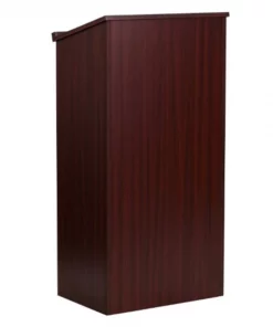 Adiroffice Wood Stand-up Podium Lectern, Mahogany