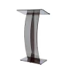 Adiroffice Acrylic Slanted Speakers Podium Lectern, Black