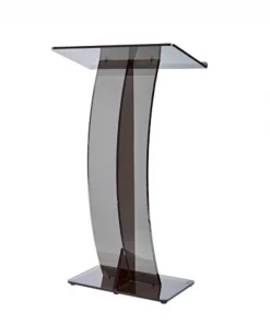 Adiroffice Acrylic Slanted Speakers Podium Lectern, Black