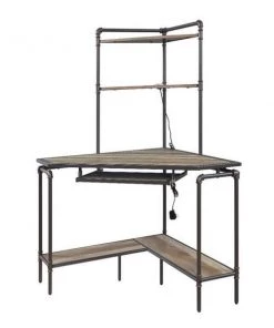 Acme Furniture Industry Inc ACME Furniture 92620 Industrial Desk; Sand Gray - 62 x 36 x 36 in.