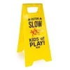Brybelly IFLR-102 Slow Children Playing High-Visibility Sign Floor Stand