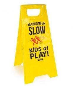 Brybelly IFLR-102 Slow Children Playing High-Visibility Sign Floor Stand