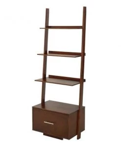 Convenience Concepts 8043491ES American Heritage Bookshelf Ladder with Drawer