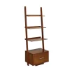 Highboy American Heritage Ladder Bookcase with File Drawer; Cherry - 69 x 15.75 x 24.75 in.
