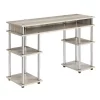 Convenience Concepts 131436IW Designs2Go No Tools Student Desk; Soft Sand - 47.25 x 15.75 x 30 in.