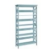 Convenience Concepts 203050SF Oxford 5 Tier Bookcase; Sea Foam - 31.5 x 11.75 x 59.75 in.