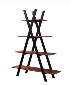 Convenience Concepts 203060CHBL Oxford a Frame Bookshelf; Cherry & Black - 45.75 x 13 x 59 in.