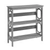 Convenience Concepts 203240GY Omega 3 Tier Bookcase; Gray - 31.5 x 11.75 x 32.5 in.