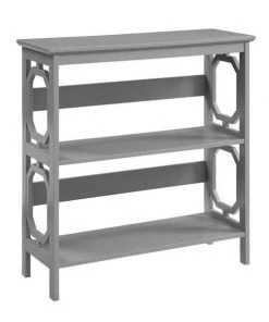 Convenience Concepts 203240GY Omega 3 Tier Bookcase; Gray - 31.5 x 11.75 x 32.5 in.