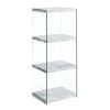 Convenience Concepts 131544WM SoHo 4 Tier Tower Bookcase; White Faux Marble