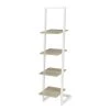 Convenience Concepts 131499WIW Designs2Go 4 Tier Ladder Bookshelf; Ice White & White - 13.5 x 13 x 56 in.