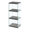 Convenience Concepts 131544WGY 15.75 x 12 x 40.75 in. SoHo 4 Tier Tower Bookcase; Weathered Gray