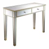 Convenience Concepts 413372CHMP 42 x 15 x 30 in. Gold Coast Mirrored Desk; Champagne & Mirror