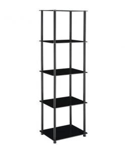 Convenience Concepts 157011BLBL Designs2Go Classic Glass 5 Tier Tower; Black